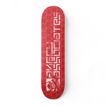 Angry Crew - Red, large stencil Custom Skate Board