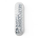 Angry Crew - White / Grey w/stencil 2 Custom Skate Board