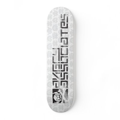 Angry Crew - White / Grey w/stencil Skateboard Decks by angryassociates