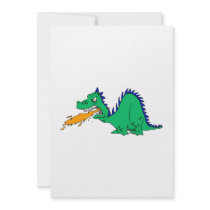 Angry Cute Dragon Invitation