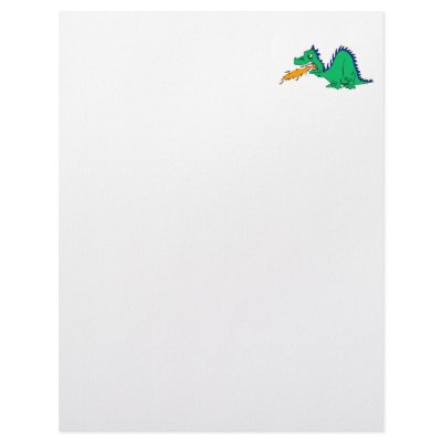 Angry Cute Dragon Letterhead by dragons_lair