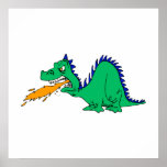 Angry Cute Dragon posters
