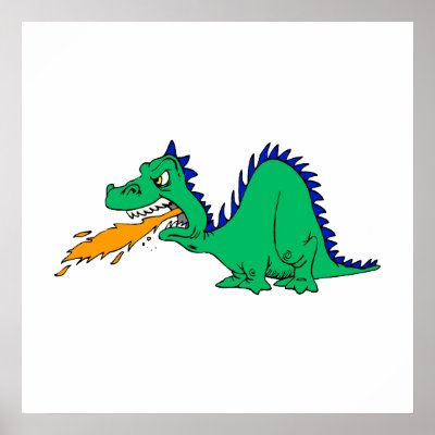 Angry Cute Dragon Poster by dragons_lair