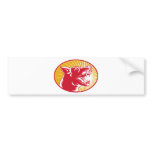 Angry Dog barking side view Bumper Sticker