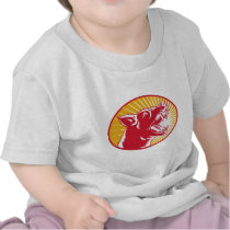 Angry Dog barking side view Tees