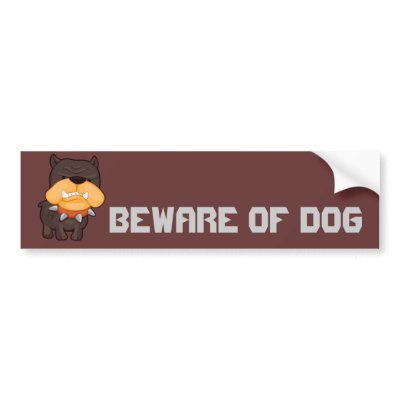 Angry Dog Bumper Stickers by bnpdesignstudio