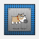 Angry Dog; Metal-look Magnet