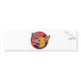 Angry dog or wolf barking viewed from a high angle bumper stickers