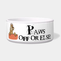 Angry Dog Paws Off Dog Dish Pet Bowls