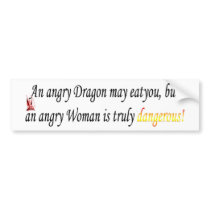 angry dragon bumper stickers