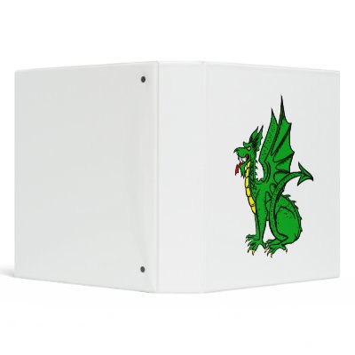 Angry Dragon Green Vinyl Binder by dragons_lair