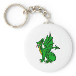 Angry Dragon Green Keychains