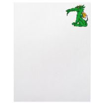 Angry Dragon green Letterhead Template