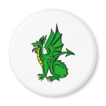 Angry Dragon Green Fridge Magnets