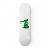 Angry Dragon green Skateboard Deck