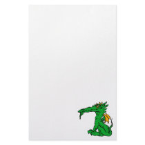 Angry Dragon green Stationery Paper