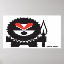 Angry Eskimo - black on light Posters
