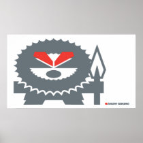 Angry Eskimo - grey Print