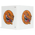 angry extreme basketball character vinyl binder