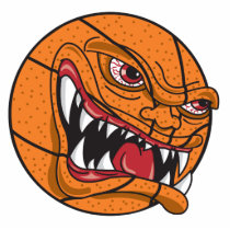 angry extreme basketball character photo cut out