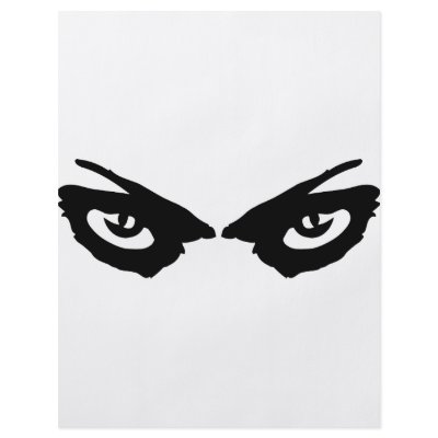 angry eyes icon full color flyer by topshirt