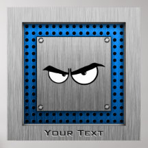 Angry Eyes; Metal-look Print