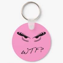 Angry Eyes - WTF? keychains