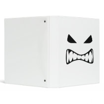 Angry face 3 ring binders