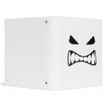 Angry face 3 ring binders