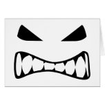 Angry face greeting card