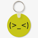 Angry Face (Japanese Smiley) keychains by marquita575 Angry Face (Japanese Smiley) keychains