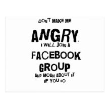 angry facebook post cards