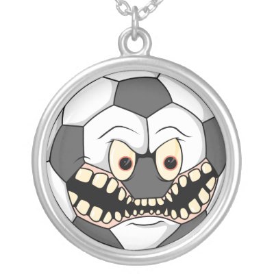 angry fierce soccer ball custom necklace Zazzle_necklace