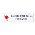 Angry Fist  Guy Forever bumper stickers