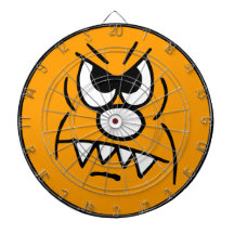 angry funny vampire dartboard with darts