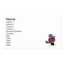Angry girl player business card