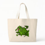Angry Green Dragon Canvas Bags