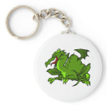 Angry Green Dragon Key Chains