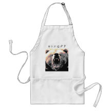 Angry Grizzly Bear is... H u n g r y Apron