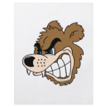 angry growling bear face custom flyer