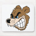 angry growling bear face mousepads by doonidesignsanimals angry growling bear face mousepads