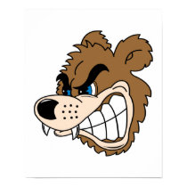 angry growling bear face posters by doonidesignsanimals angry growling bear face posters