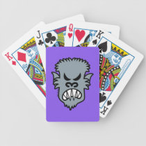 Angry Halloween Werewolf playing cards