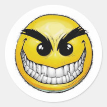 Angry Happy face Sticker