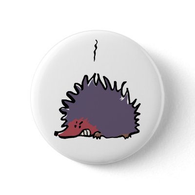 angry hedgehog pin by greendeer
