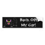Angry Hissing Black Cat Cartoon Bumper Stickers