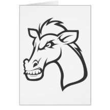 Angry Horse Greeting Card