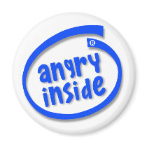 Angry Inside Refrigerator Magnets
