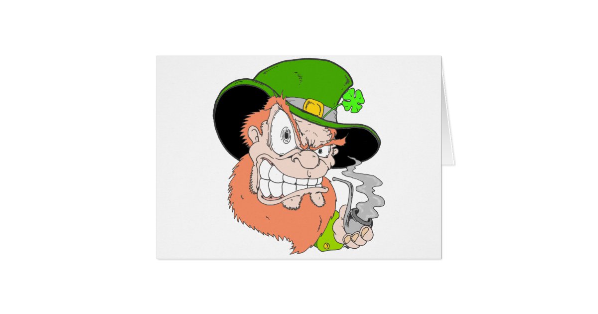 Angry Leprechaun Card | Zazzle