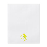 Angry Lightning Bolt. Yellow on White. Flyer Design